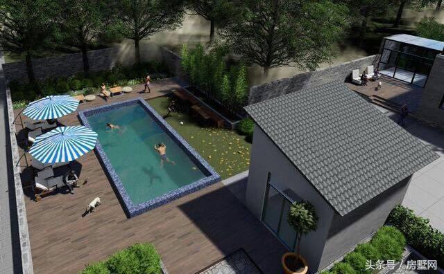 帶游泳池的別墅設(shè)計圖，親近大自然，好不愜意！