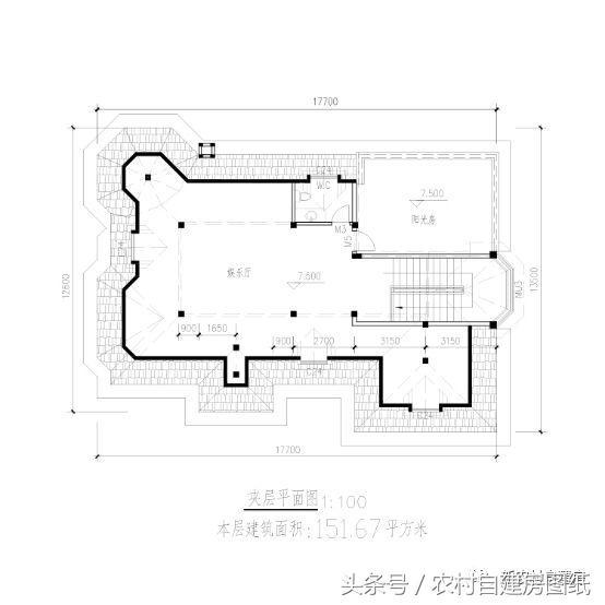 農(nóng)村別墅設(shè)計(jì)圖 采光優(yōu)越，布局合理！