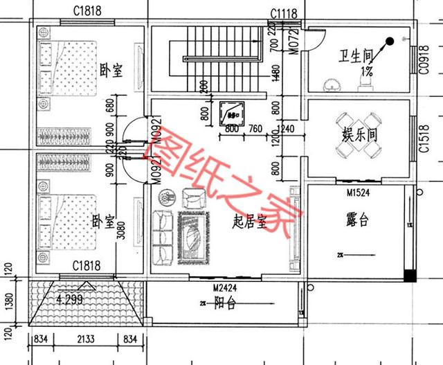 5套二層別墅設(shè)計(jì)圖，外觀精美設(shè)施齊全，供您參考