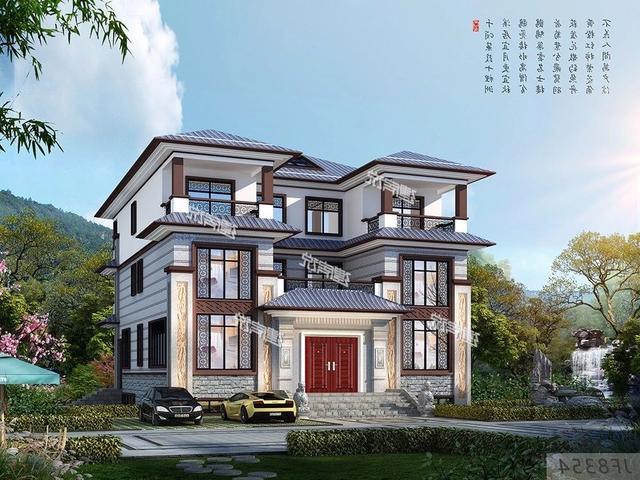 新中式別墅設(shè)計(jì)圖，大氣恢弘、氣派非凡!