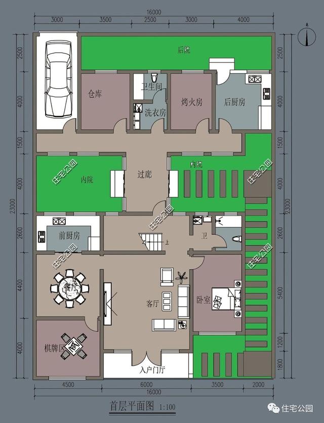 獨(dú)特庭院別墅設(shè)計(jì)圖，讓別人羨慕去吧！