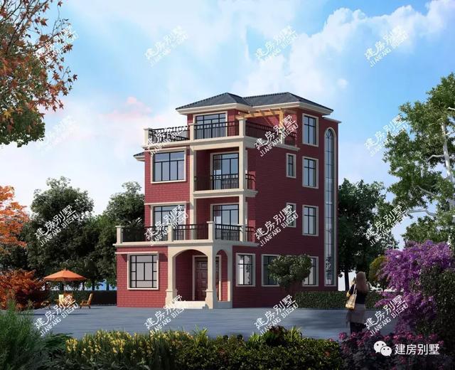 面寬12米的別墅設(shè)計(jì)圖，最便宜的主體造價(jià)20萬。