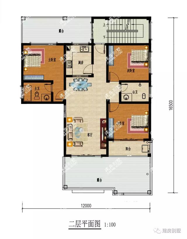 面寬12米的別墅設(shè)計(jì)圖，最便宜的主體造價(jià)20萬。