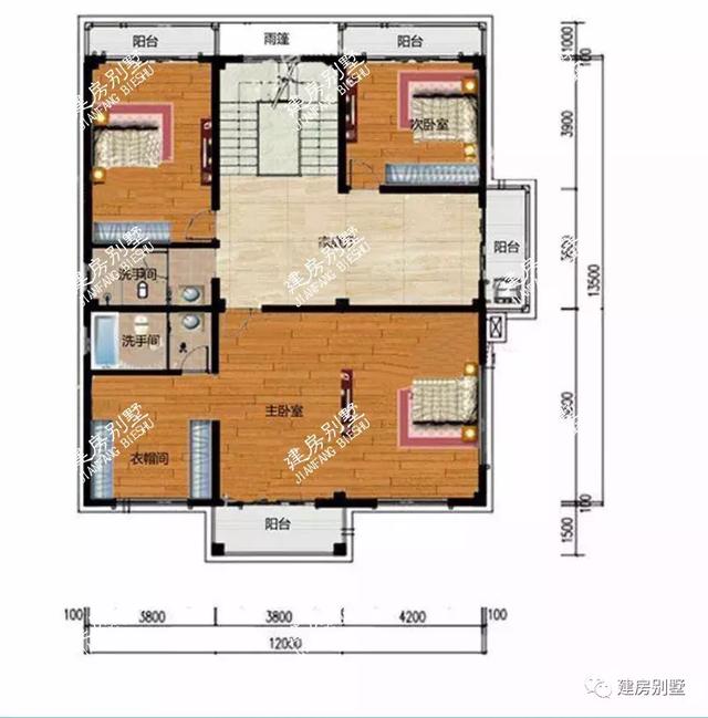 面寬12米的別墅設(shè)計(jì)圖，最便宜的主體造價(jià)20萬。