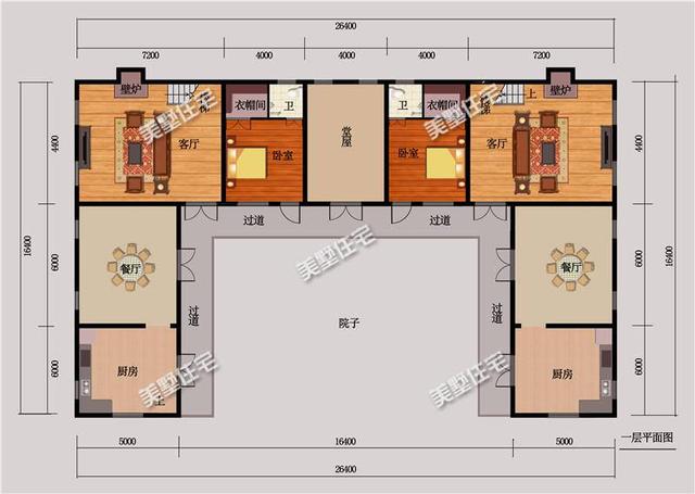 新中式四合院別墅設(shè)計(jì)圖，送給父母最舒適的環(huán)境！