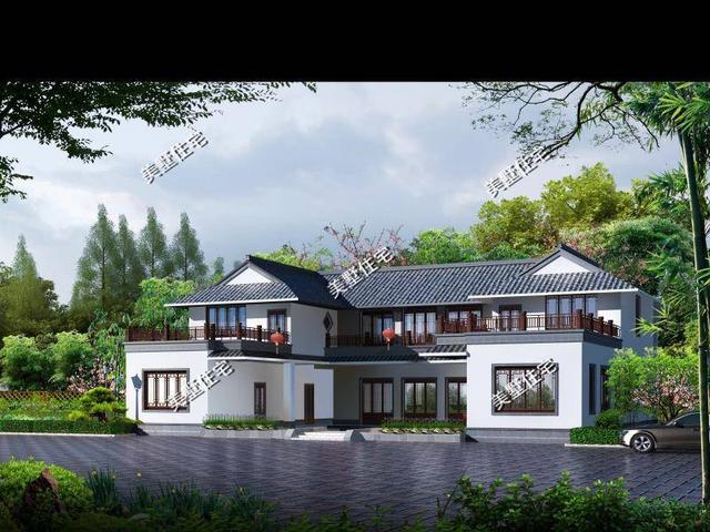 新中式四合院別墅設(shè)計(jì)圖，送給父母最舒適的環(huán)境！