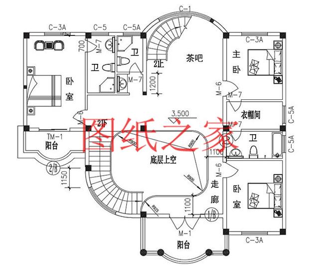 5套三層別墅設(shè)計(jì)圖，新穎的外觀設(shè)計(jì)，布局合理！