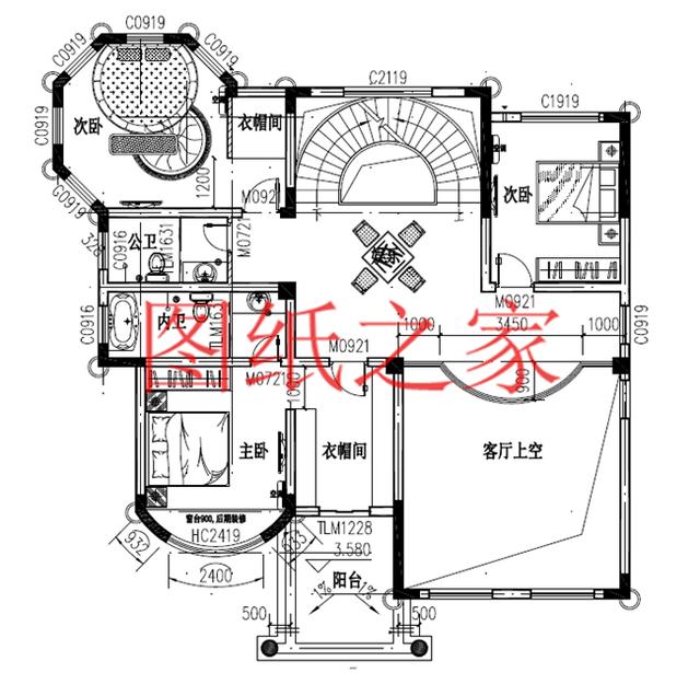 6套三層別墅設(shè)計圖，時尚外觀，建成就是一道亮麗的風(fēng)景線