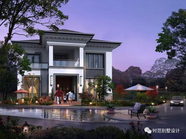 小戶型新中式別墅設(shè)計圖，外觀精美，功能齊全，快來選購把！