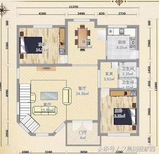 別墅設計圖，地基花了幾十萬，建好后讓大家羨慕不已！