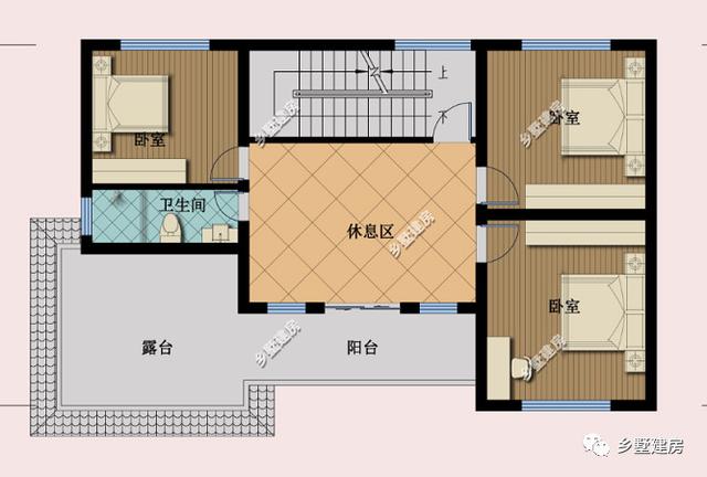 三層別墅設(shè)計圖，坡屋頂和平屋頂?shù)慕Y(jié)合，這樣的屋頂跟豐收季更配哦
