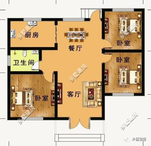 一層別墅設(shè)計(jì)圖，遠(yuǎn)離城市的喧囂，還您清新自然。
