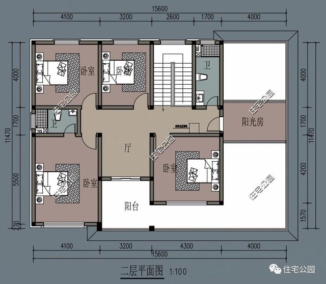 兩層別墅設(shè)計(jì)圖，經(jīng)濟(jì)實(shí)用，外型美觀，布局合理。