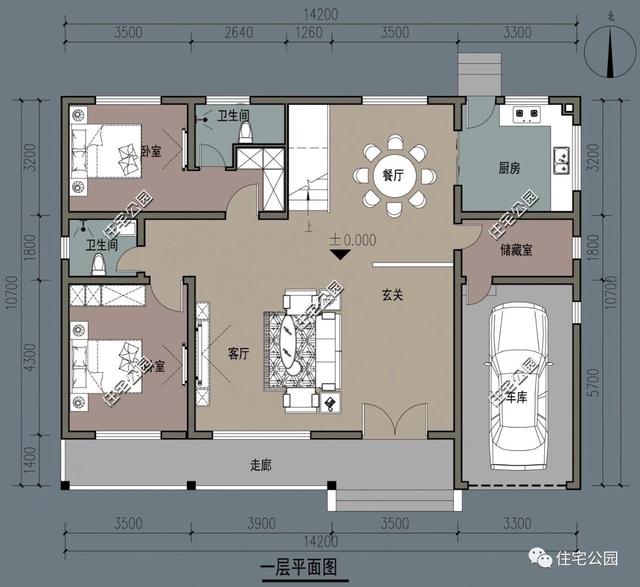 兩層別墅設(shè)計(jì)圖，經(jīng)濟(jì)實(shí)用，外型美觀，布局合理。
