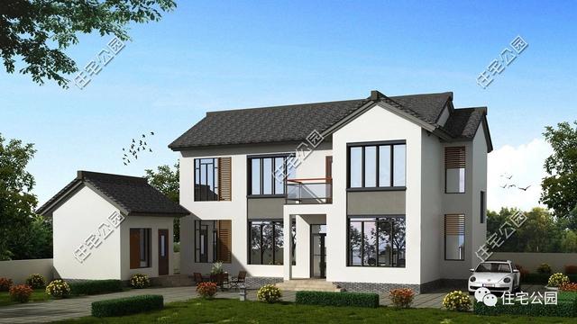 兩層別墅設(shè)計(jì)圖，經(jīng)濟(jì)實(shí)用，外型美觀，布局合理。