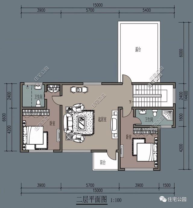 兩層別墅設(shè)計(jì)圖，經(jīng)濟(jì)實(shí)用，外型美觀，布局合理。