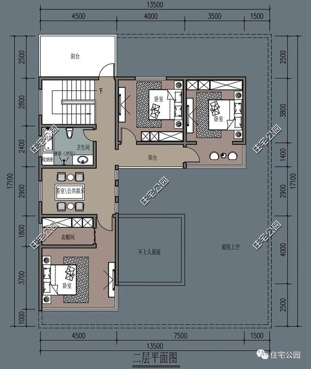 兩層別墅設(shè)計(jì)圖，經(jīng)濟(jì)實(shí)用，外型美觀，布局合理。