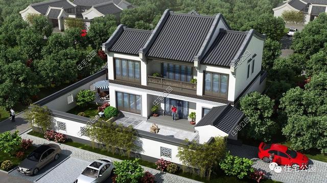 兩層別墅設(shè)計(jì)圖，經(jīng)濟(jì)實(shí)用，外型美觀，布局合理。