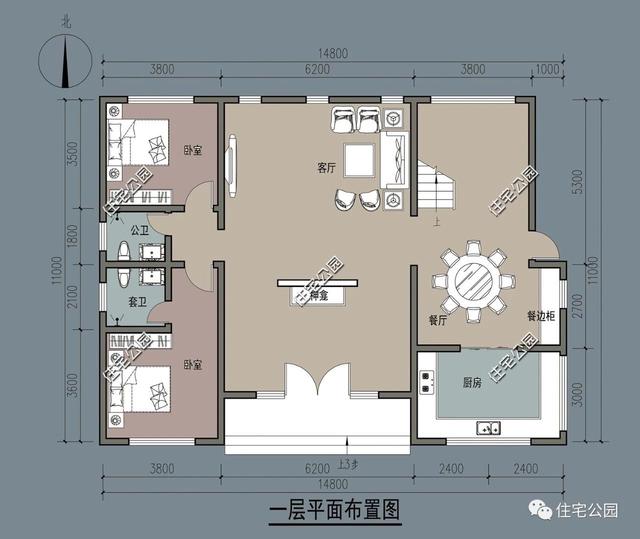 兩層別墅設(shè)計(jì)圖，經(jīng)濟(jì)實(shí)用，外型美觀，布局合理。