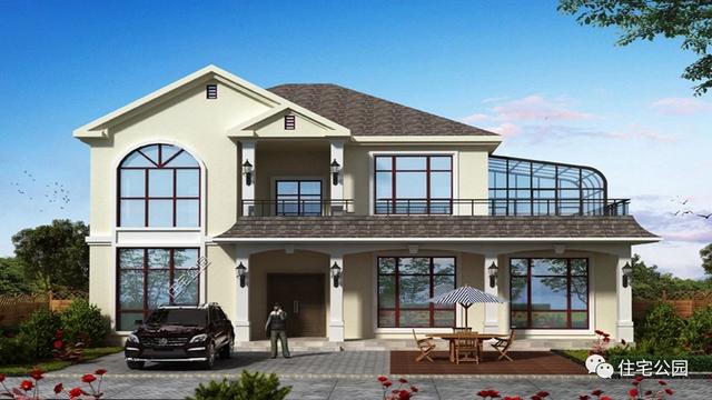 兩層別墅設(shè)計(jì)圖，經(jīng)濟(jì)實(shí)用，外型美觀，布局合理。