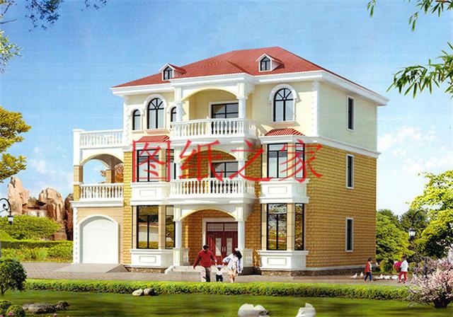 5套農(nóng)村三層別墅設(shè)計(jì)圖，主體造價(jià)低廉，值得推薦！