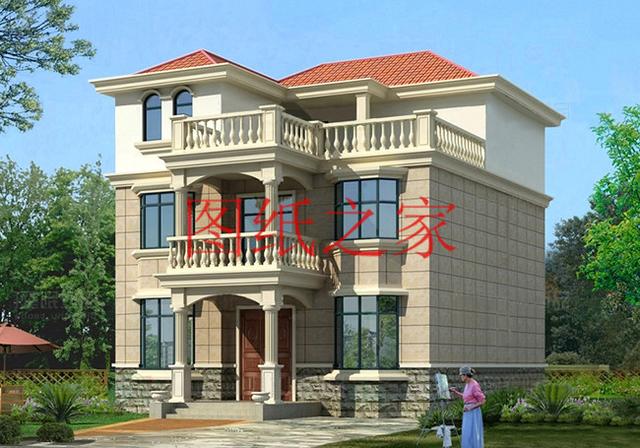 5套農(nóng)村三層別墅設(shè)計(jì)圖，主體造價(jià)低廉，值得推薦！