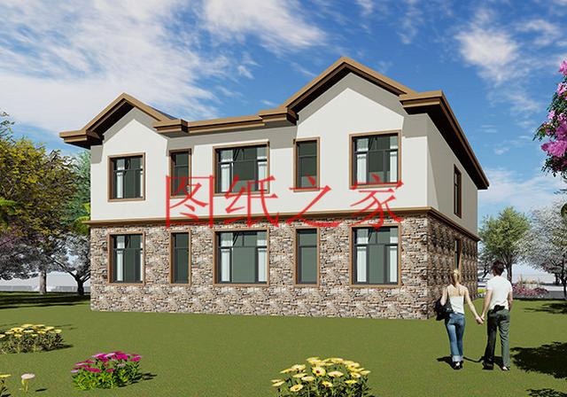 6套二層別墅設(shè)計圖，外觀美麗大方，經(jīng)濟實用型住宅。