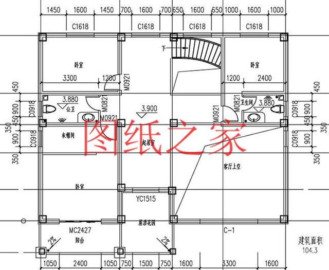 6套二層別墅設(shè)計圖，外觀美麗大方，經(jīng)濟實用型住宅。