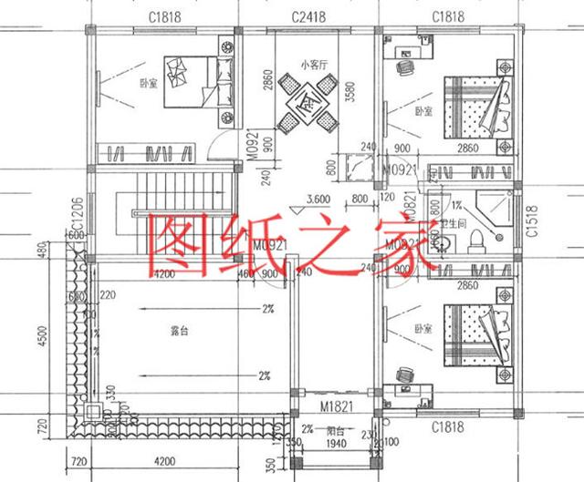 6套二層別墅設(shè)計圖，外觀美麗大方，經(jīng)濟實用型住宅。