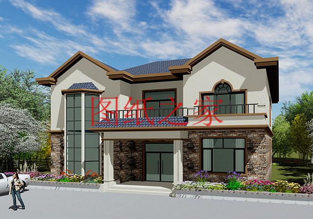 6套二層別墅設(shè)計圖，外觀美麗大方，經(jīng)濟實用型住宅。
