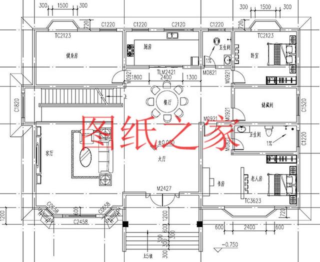6套二層別墅設(shè)計圖，外觀美麗大方，經(jīng)濟實用型住宅。