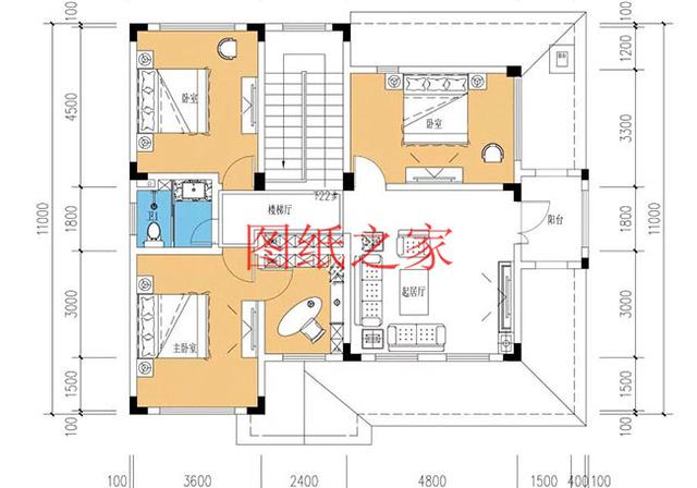 二層別墅設計圖，外觀新穎漂亮、布局科學合理，您的首選！