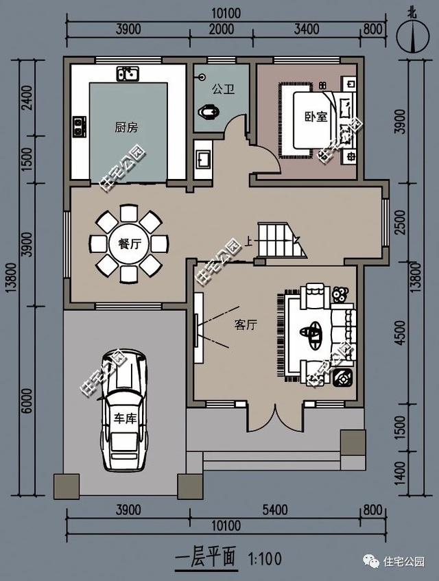 現(xiàn)代別墅設(shè)計(jì)圖，外觀造型簡單大方，藝術(shù)感十足。