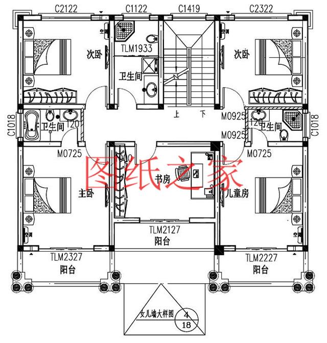 非常豪華大氣的農(nóng)村四層別墅設(shè)計(jì)圖，建成之后肯定人人羨慕