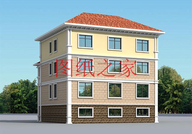 非常豪華大氣的農(nóng)村四層別墅設(shè)計(jì)圖，建成之后肯定人人羨慕