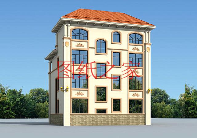 非常豪華大氣的農(nóng)村四層別墅設(shè)計(jì)圖，建成之后肯定人人羨慕