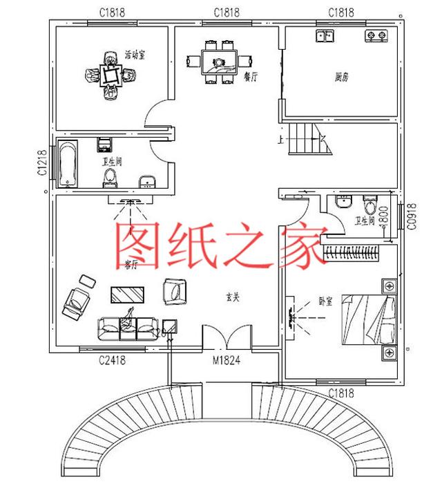 非常豪華大氣的農(nóng)村四層別墅設(shè)計(jì)圖，建成之后肯定人人羨慕