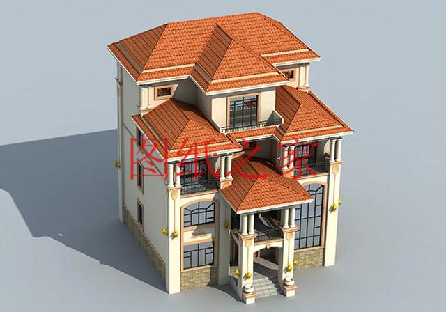 非常豪華大氣的農(nóng)村四層別墅設(shè)計(jì)圖，建成之后肯定人人羨慕