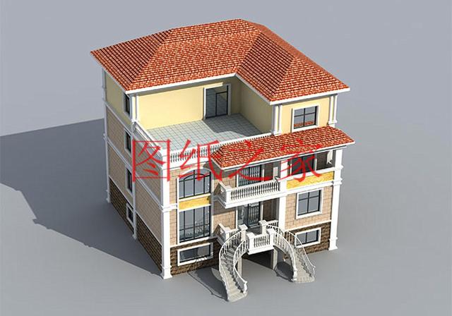 非常豪華大氣的農(nóng)村四層別墅設(shè)計(jì)圖，建成之后肯定人人羨慕