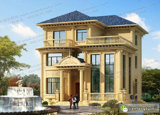 5款十分受歡迎的三層農(nóng)村自建房（全套）施工效果圖，占地面積約130㎡