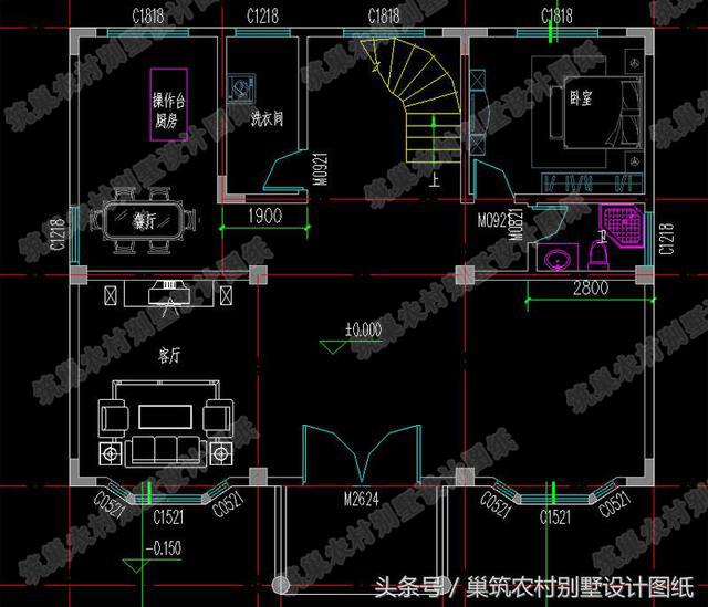5款十分受歡迎的三層農(nóng)村自建房（全套）施工效果圖，占地面積約130㎡