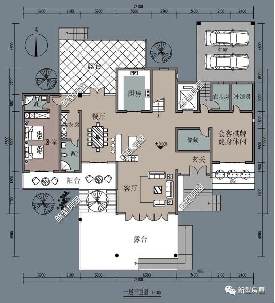 分享10套農(nóng)村建房戶型設計圖，現(xiàn)代感十足，你最喜歡哪套？