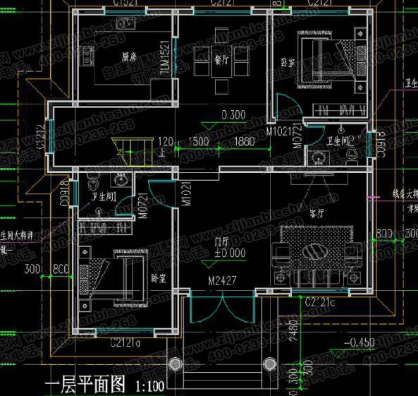 5款二層占地120㎡左右農(nóng)村別墅全套設(shè)計(jì)施工圖，造價(jià)都在30萬以內(nèi)