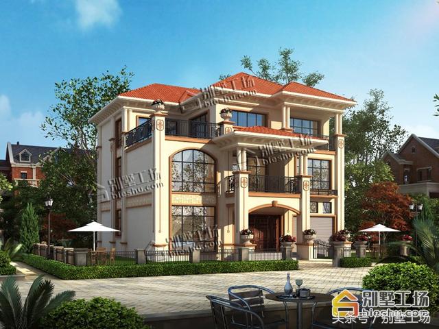 新農(nóng)村三層簡(jiǎn)歐式別墅設(shè)計(jì)圖，很適合農(nóng)村家庭建造