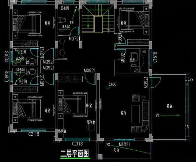 帶車庫(kù)的農(nóng)村自建別墅設(shè)計(jì)圖，簡(jiǎn)單大方，外觀耐看