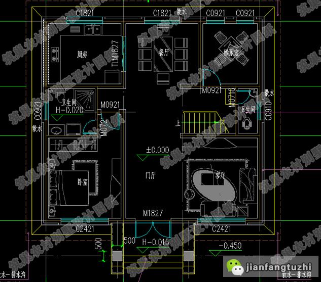 最新款三層自建房設(shè)計(jì)施工圖，戶(hù)型優(yōu)化設(shè)計(jì)，符合農(nóng)村建房