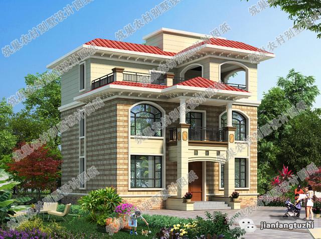 最新款三層自建房設(shè)計(jì)施工圖，戶(hù)型優(yōu)化設(shè)計(jì)，符合農(nóng)村建房