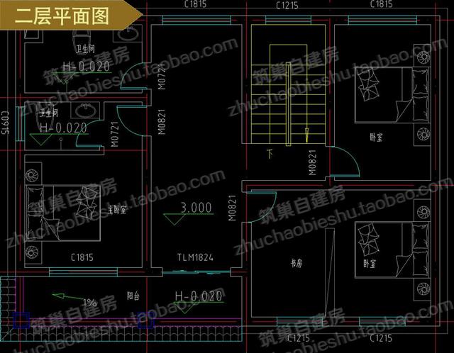 經(jīng)典二層農(nóng)村自建房設(shè)計施工圖，美觀大氣，居住舒適，滿足家庭住房需求