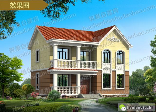 經(jīng)典二層農(nóng)村自建房設(shè)計施工圖，美觀大氣，居住舒適，滿足家庭住房需求