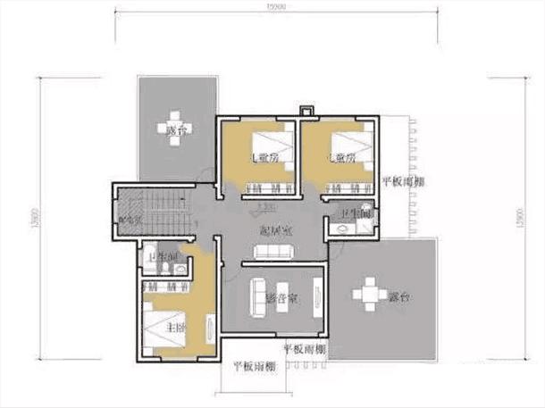 這款別墅設(shè)計(jì)圖，算是今年二層別墅中的黑馬，設(shè)計(jì)感十足
